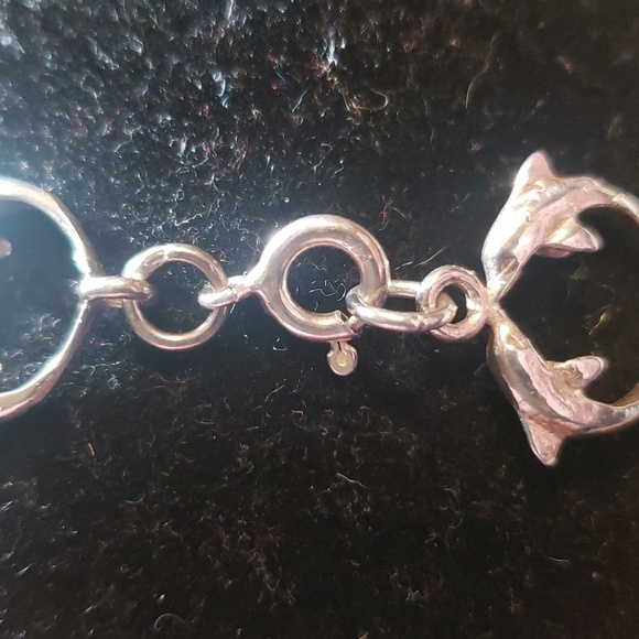 Vintage Silver Dolphin Bracelet - Picture 4 of 5